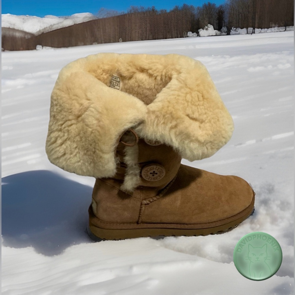 UGG Brown Suede Bailey Three Button Accent Booties | Women's Size 6 - Picture 8 of 12